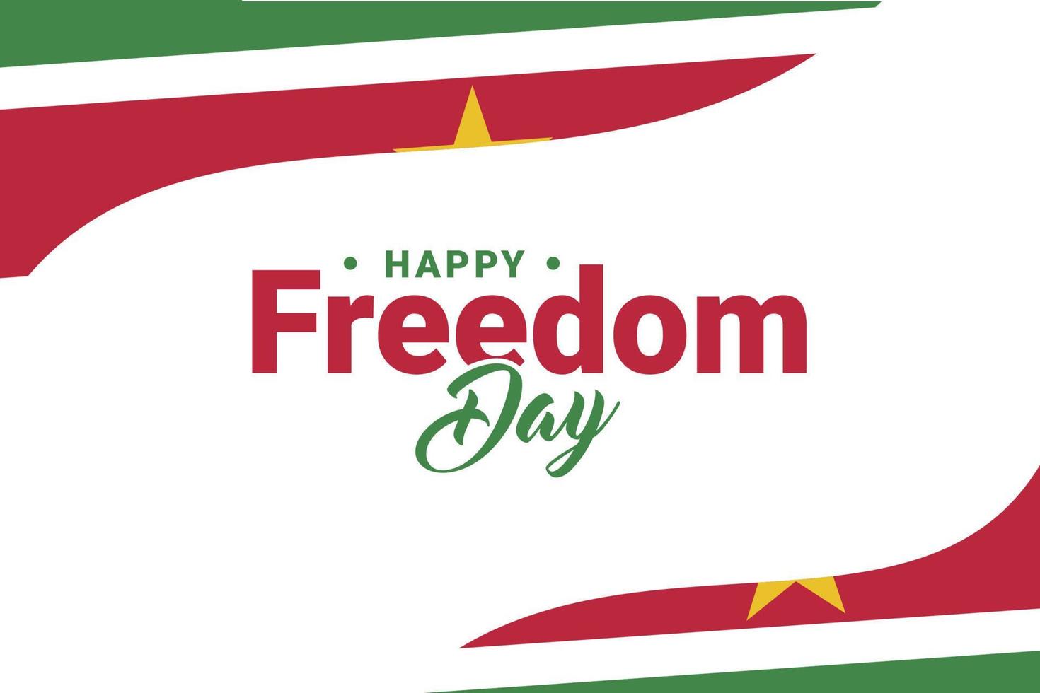 Suriname Freedom Day vector