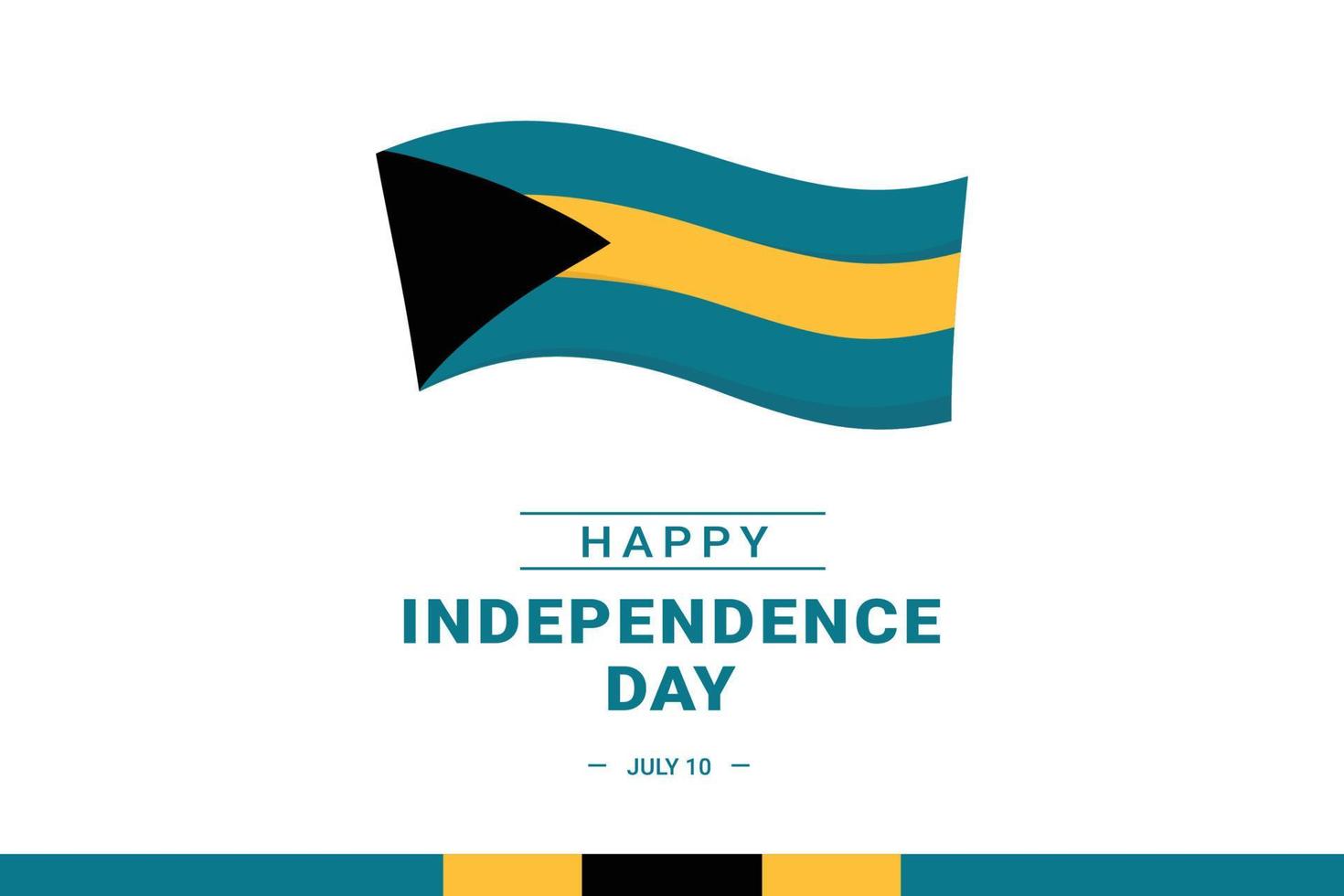 dia de la independencia de bahamas vector