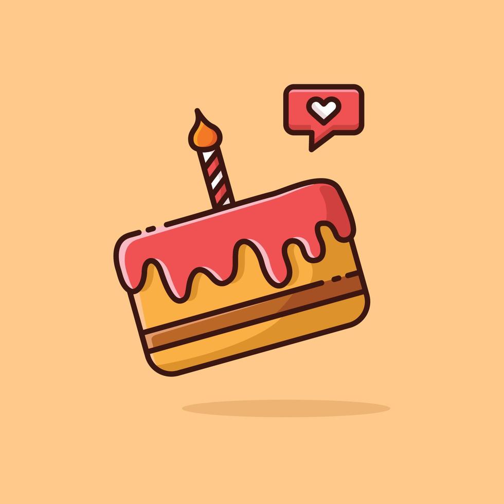 Illustration vector graphic of Cake