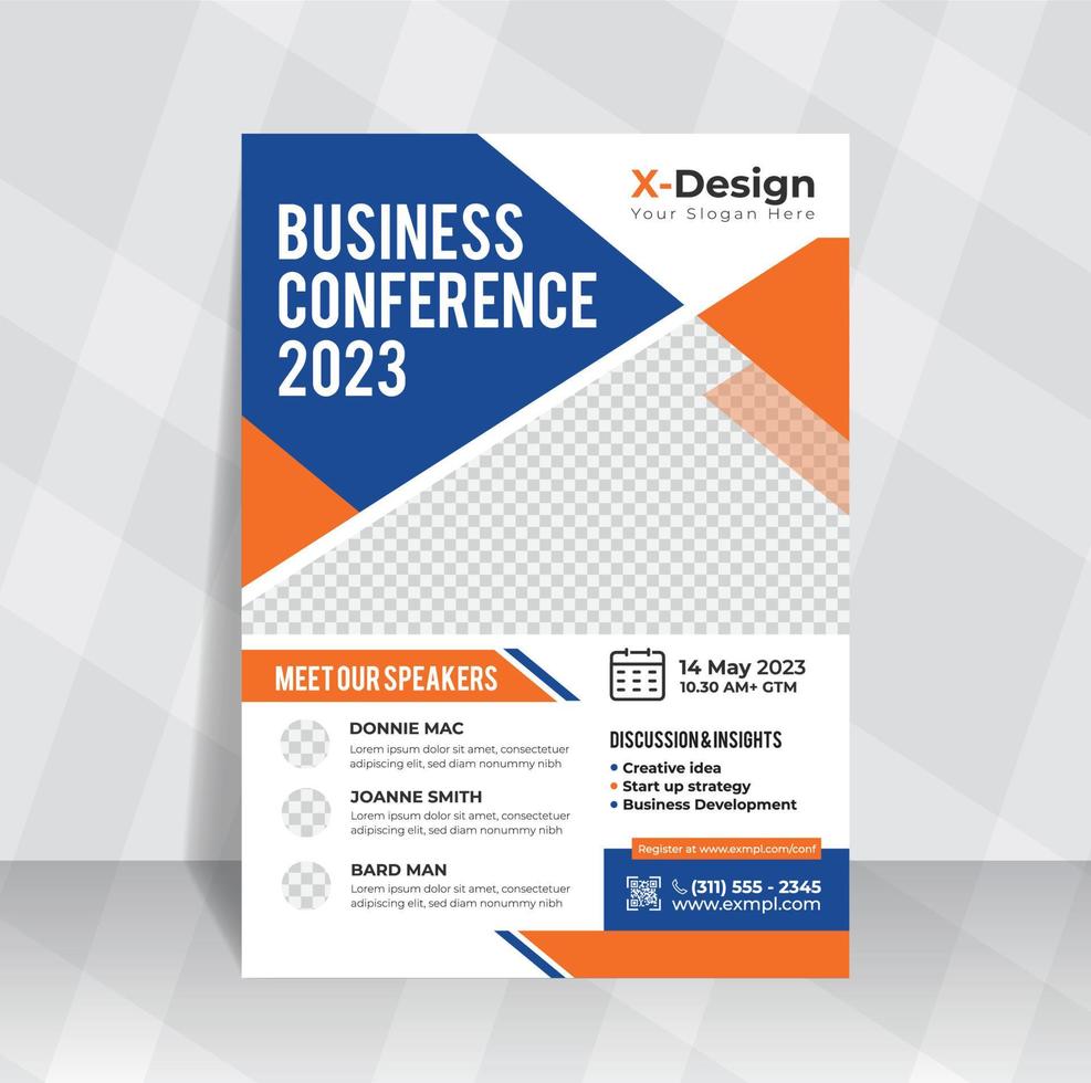 Business Conference flyer template vector
