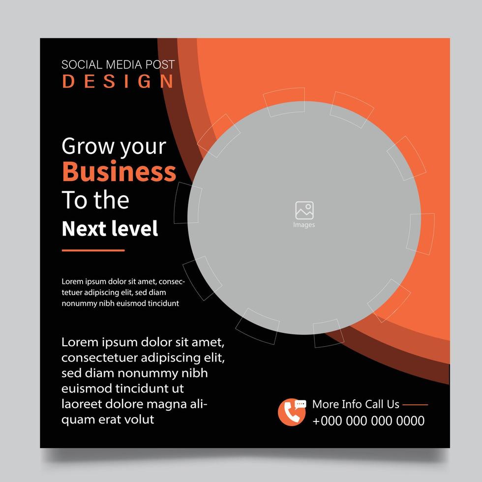 Social media template for business and finance vector