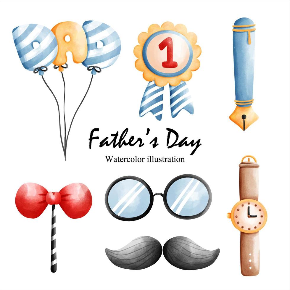 Happy Father's day element. Vector illustration