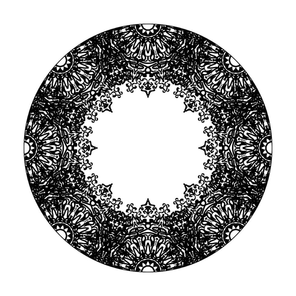 Hand Drawn Indian Mandala In Floral Shap vector