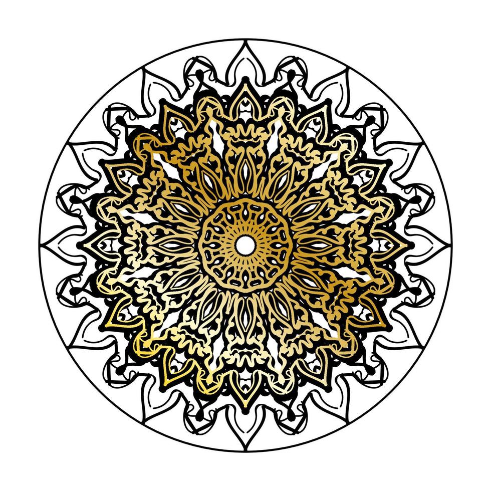 Vector round abstract circle. Luxury Mandala style.