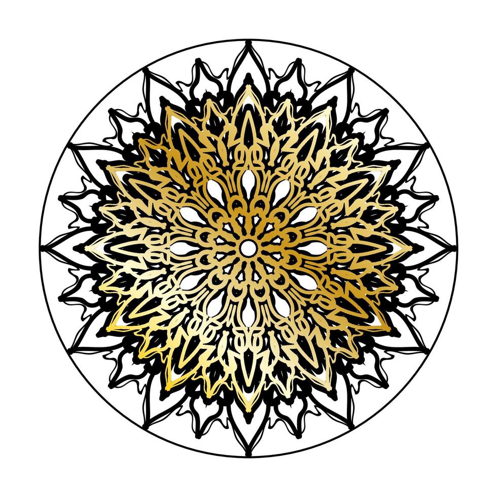 Vector round abstract circle. Luxury Mandala style.