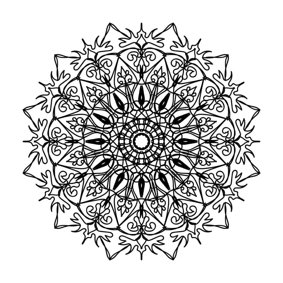 Circular pattern mandala art decoration elements vector