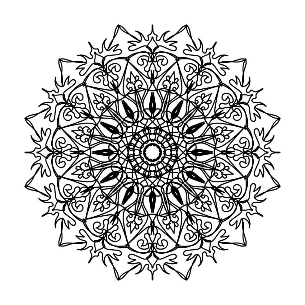 Circular pattern mandala art decoration elements vector