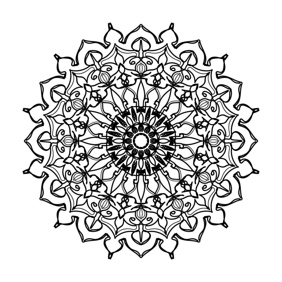 Circular pattern mandala art decoration elements vector