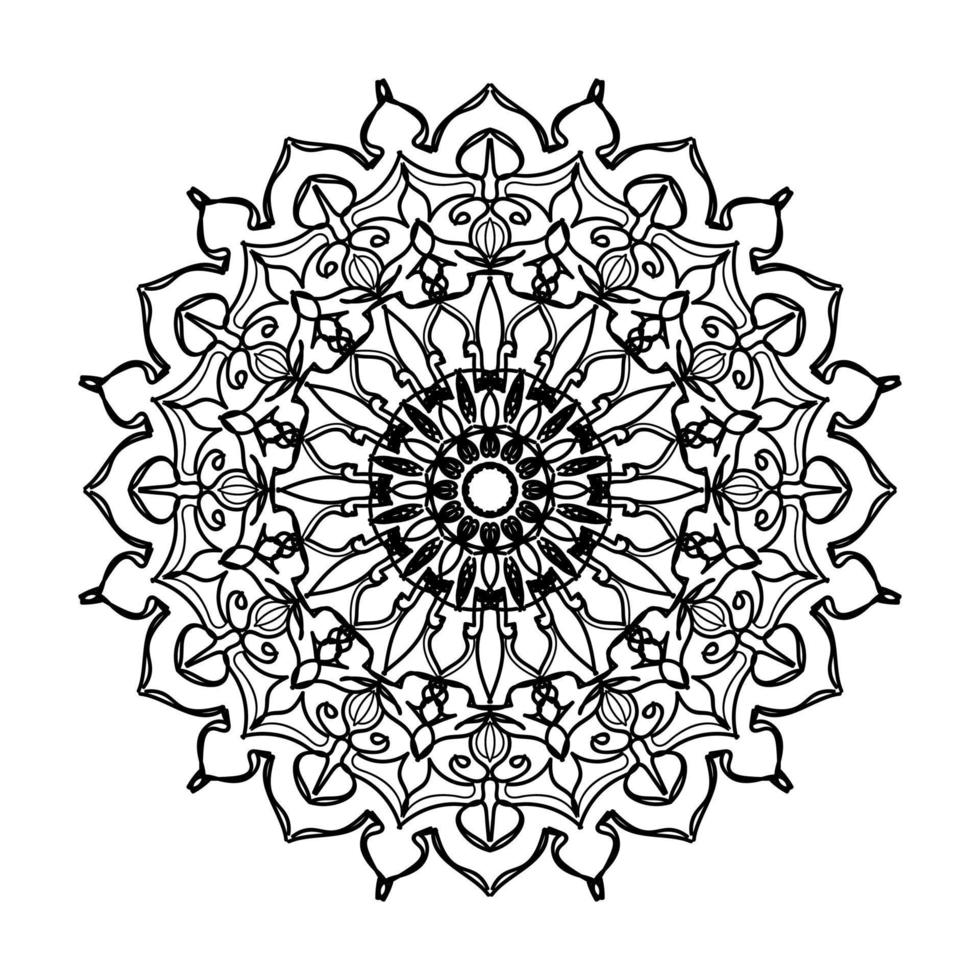 Circular pattern mandala art decoration elements vector