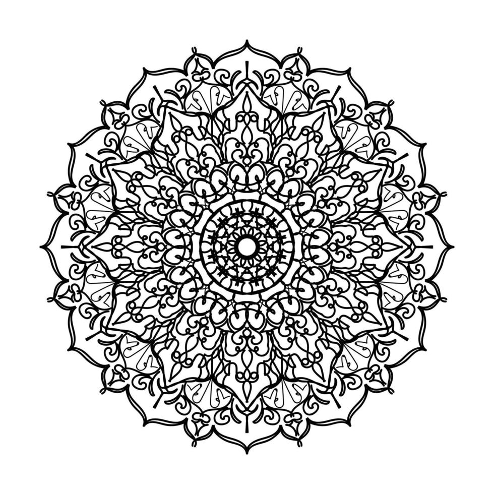 Circular pattern mandala art decoration elements vector