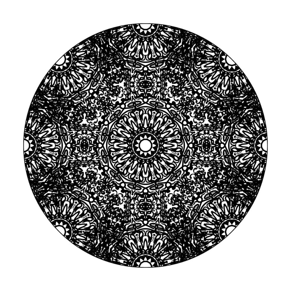 Hand Drawn Indian Mandala In Floral Shap vector