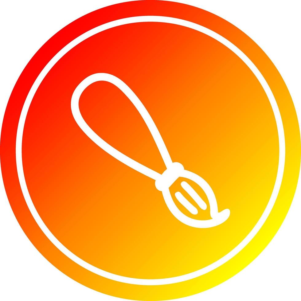 paint brush circular in hot gradient spectrum vector