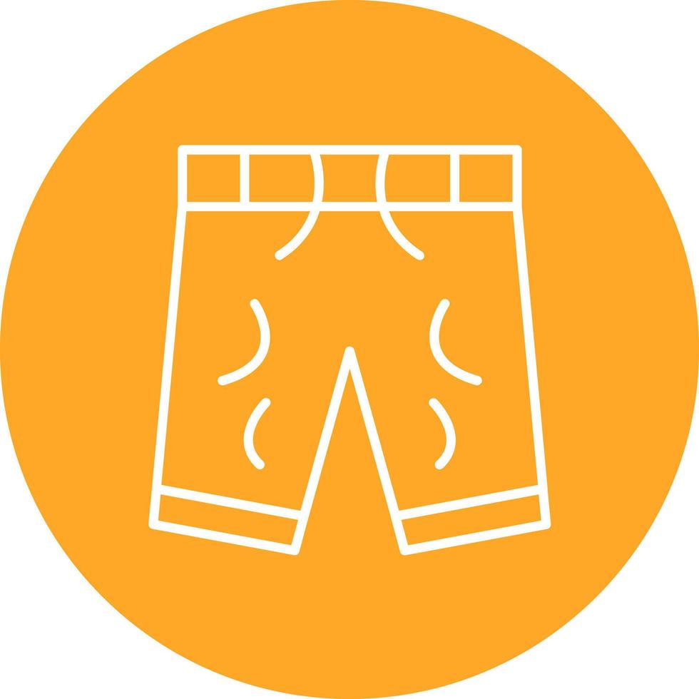 Shorts Line Circle Background Icon vector