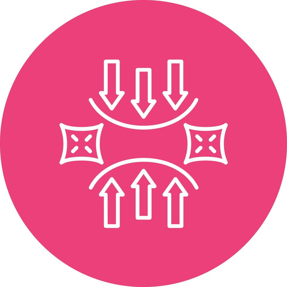 Elasticity Line Circle Background Icon vector