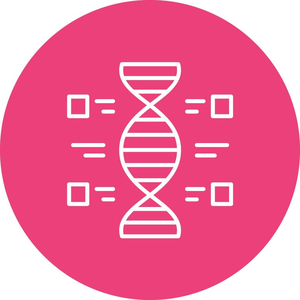 DNA Line Circle Background Icon vector