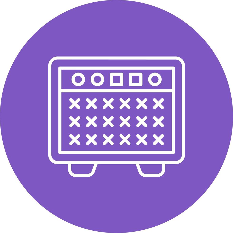 Amplifier Line Circle Background Icon vector