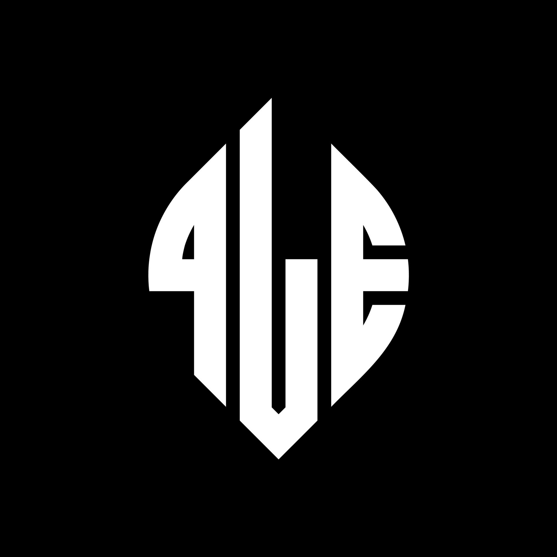 diseño de logotipo de letra de círculo qle con forma de círculo y