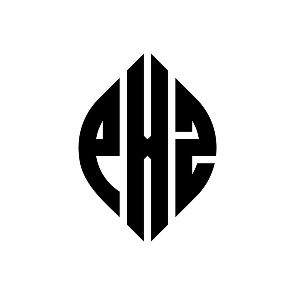 Diseño de logotipo de letra circular pxz con forma de círculo y elipse. letras elipses pxz con estilo tipográfico. las tres iniciales forman un logo circular. vector de marca de letra de monograma abstracto del emblema del círculo pxz.