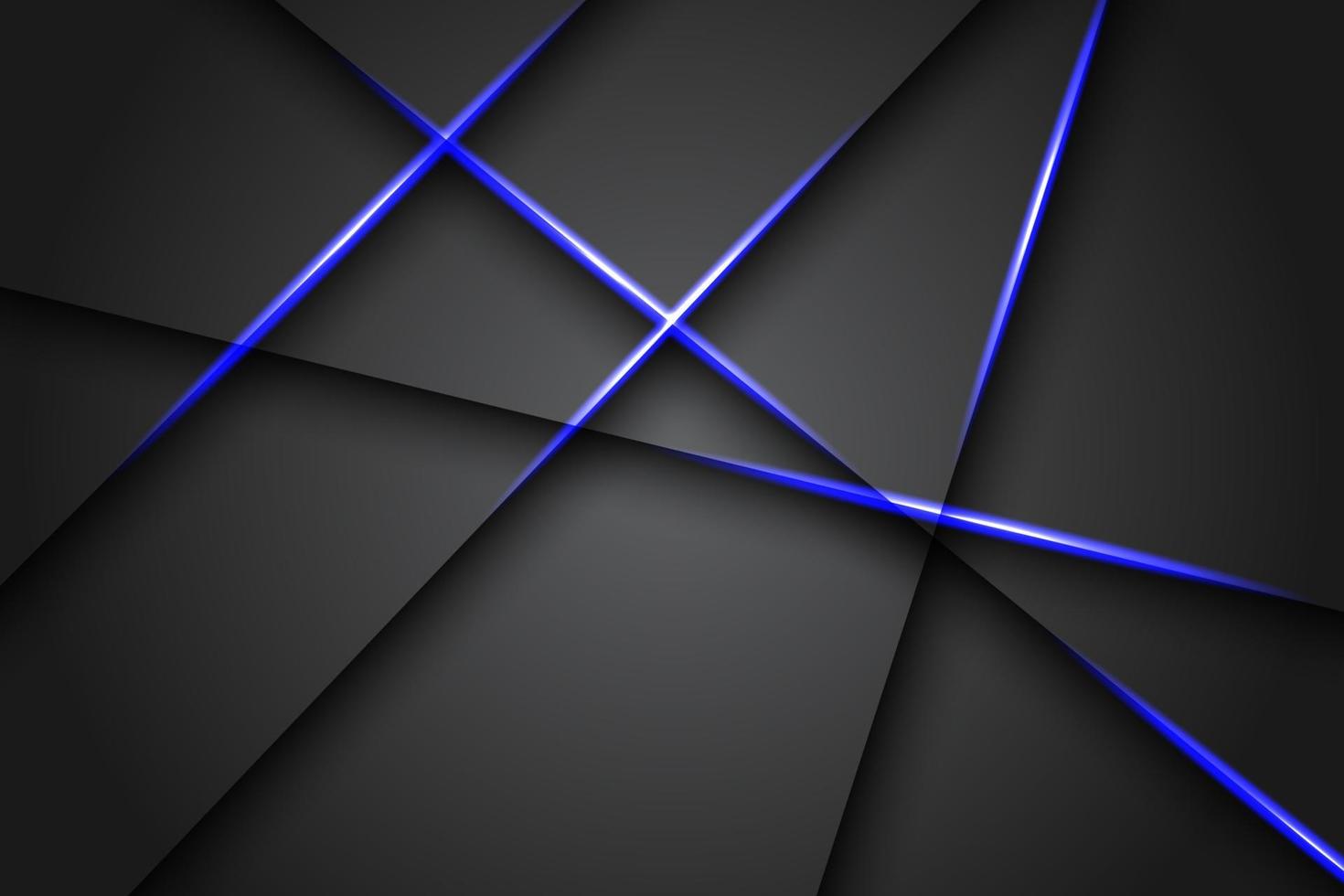 Abstract blue light line on dark grey on blank space design vector