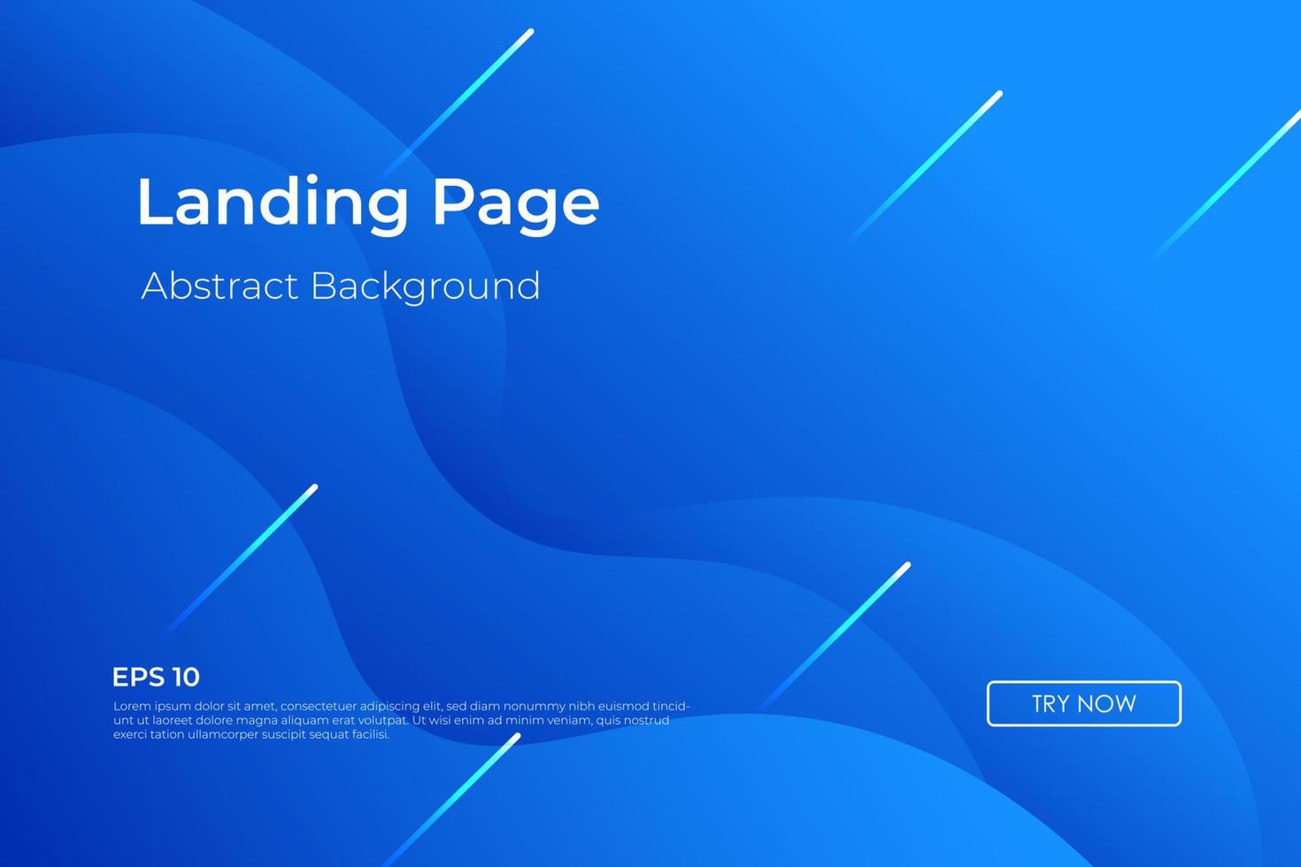 Minimal geometric blue abstract background, dynamic shape composition landing page vector