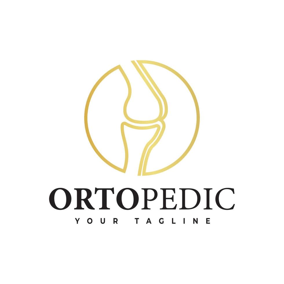 Orthopedic design logo, Health Bone Care Template, simple symbol. vector