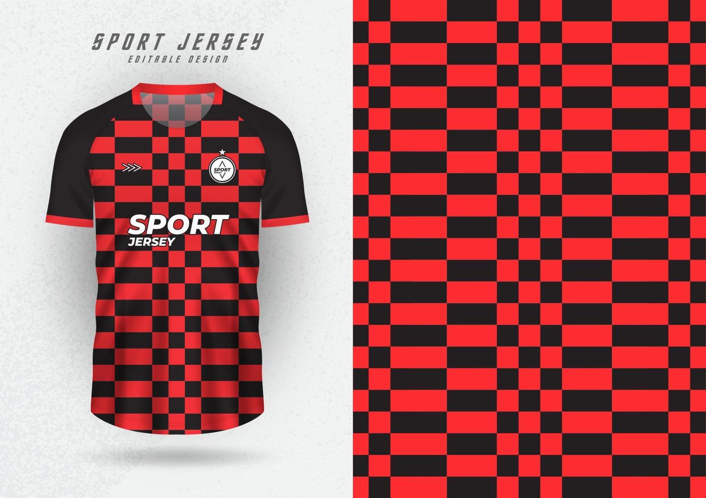 Background mockup for sports jerseys, race jerseys, running jerseys, red and black racing flag stripes. vector