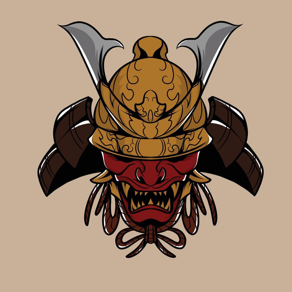 oni samurai vector illustration specially made for advertising needs and so on