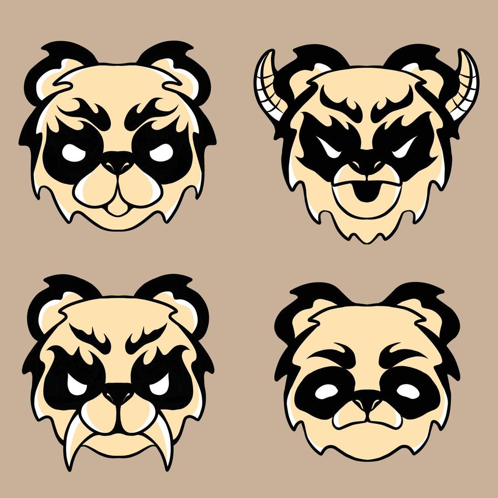 pandas vector illustration specially made for branding needs and so on