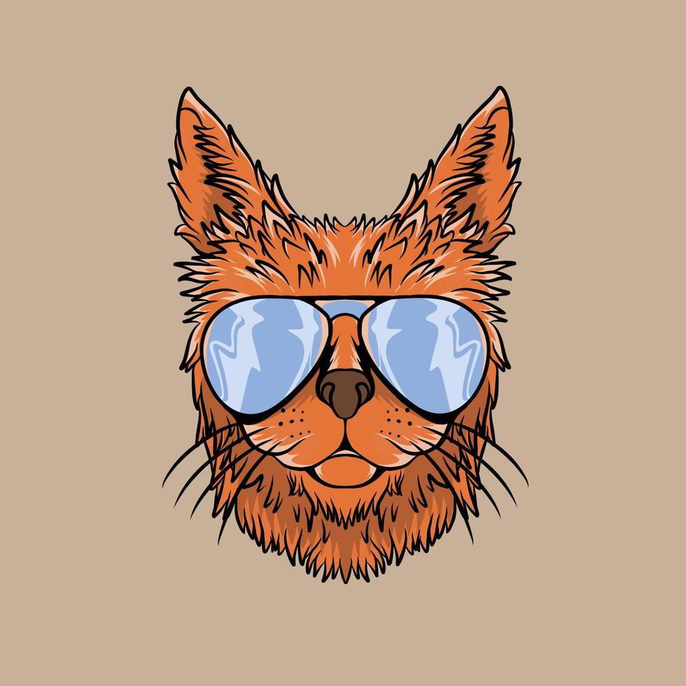 cat with glasses vector illustrations specially made for branding needs and much more