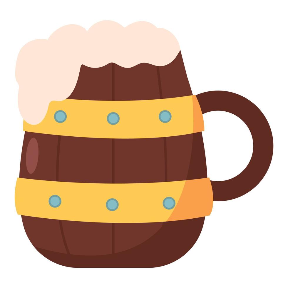 taza de cerveza icono aislado sobre fondo blanco. vector