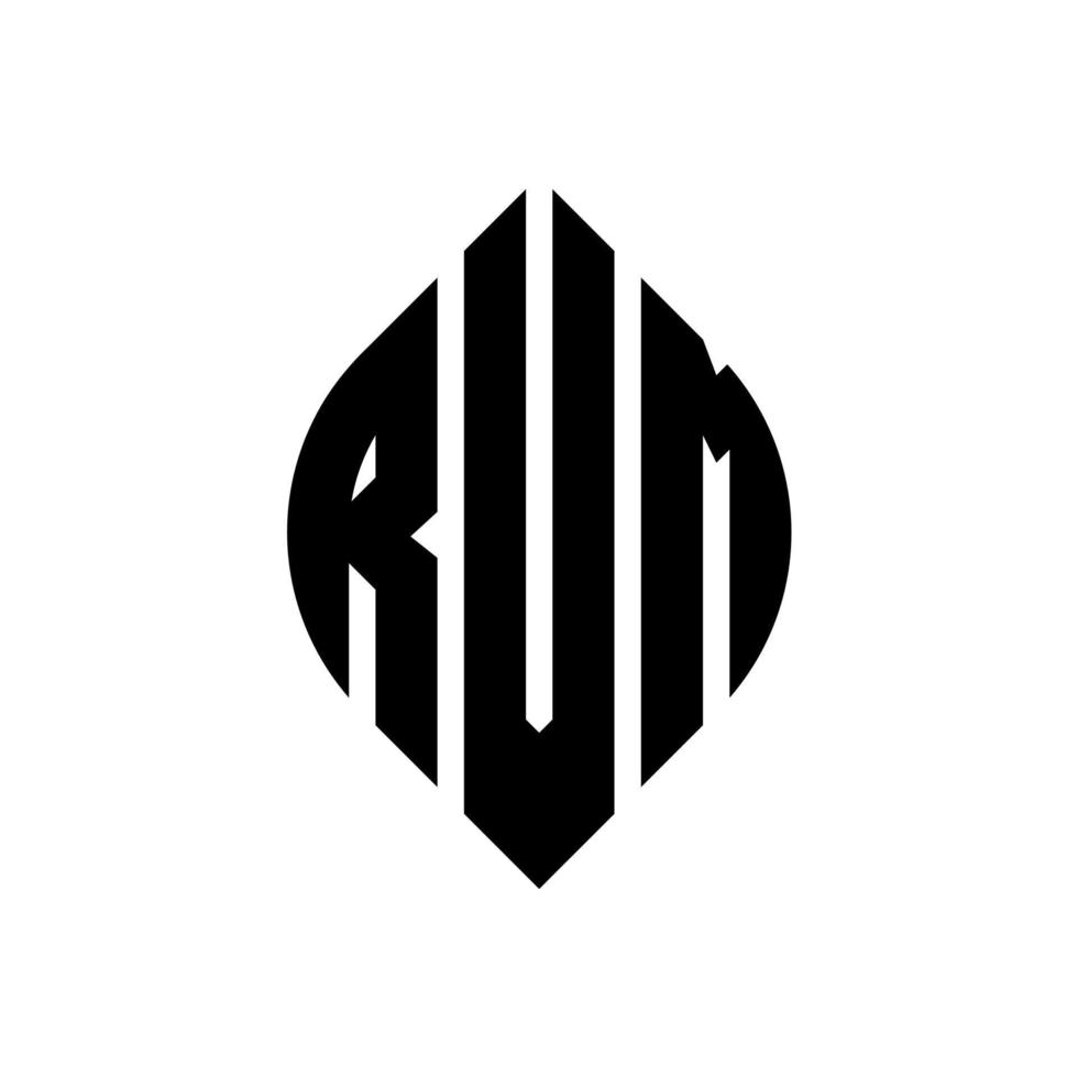 diseño de logotipo de letra circular rvm con forma de círculo y elipse. letras de elipse rvm con estilo tipográfico. las tres iniciales forman un logo circular. rvm círculo emblema resumen monograma letra marca vector. vector