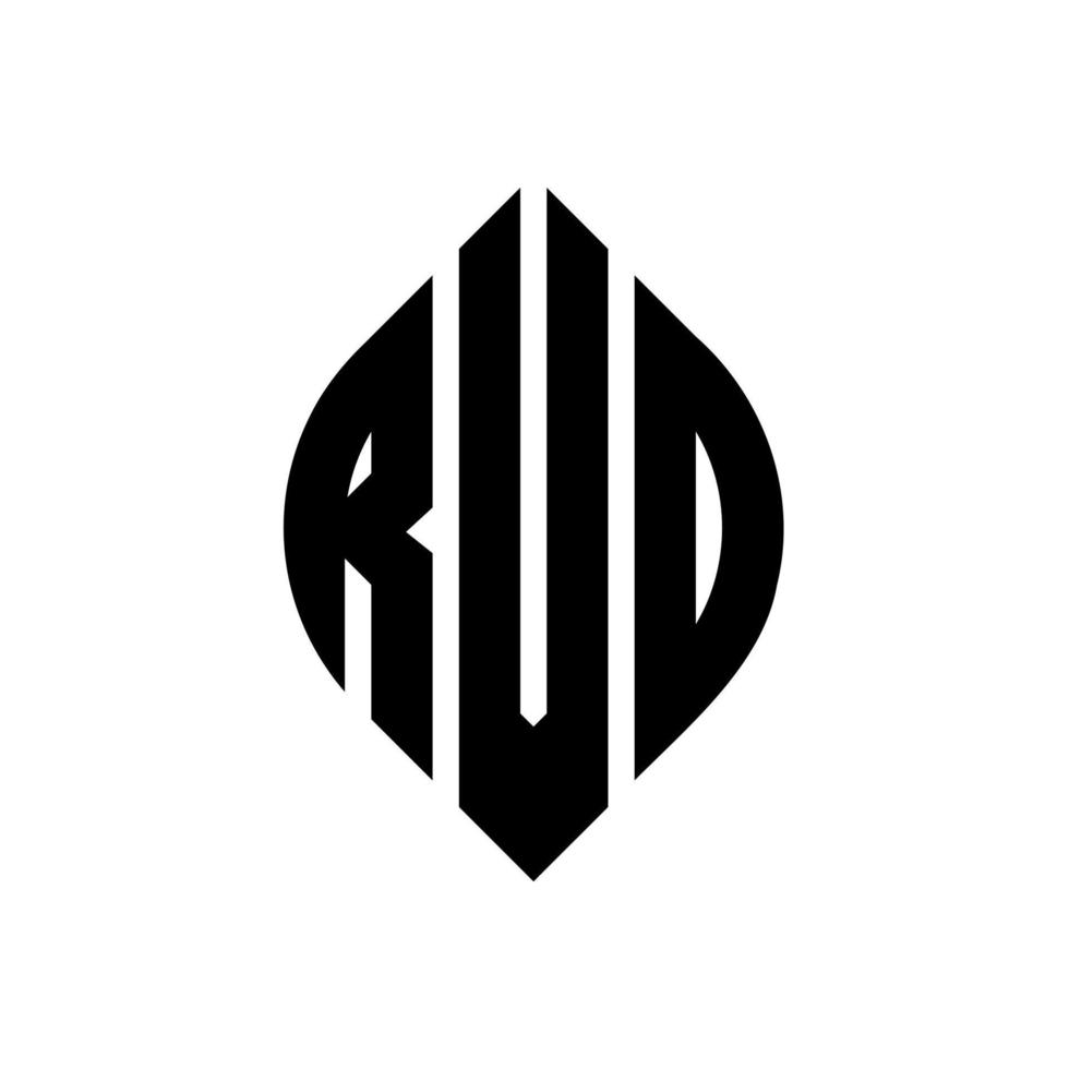 diseño de logotipo de letra de círculo rvd con forma de círculo y elipse. letras de elipse rvd con estilo tipográfico. las tres iniciales forman un logo circular. rvd círculo emblema resumen monograma letra marca vector. vector