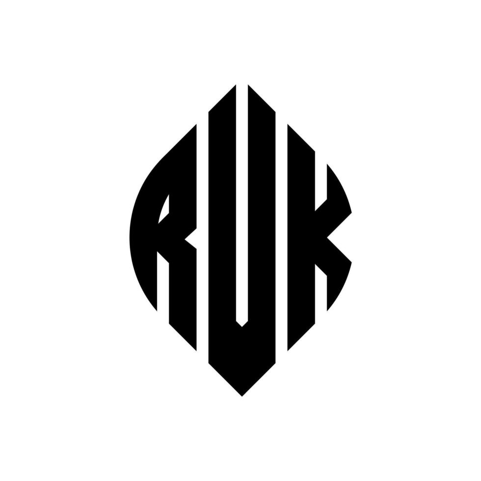 diseño de logotipo de letra de círculo rvk con forma de círculo y elipse. letras elipses rvk con estilo tipográfico. las tres iniciales forman un logo circular. rvk círculo emblema resumen monograma letra marca vector. vector