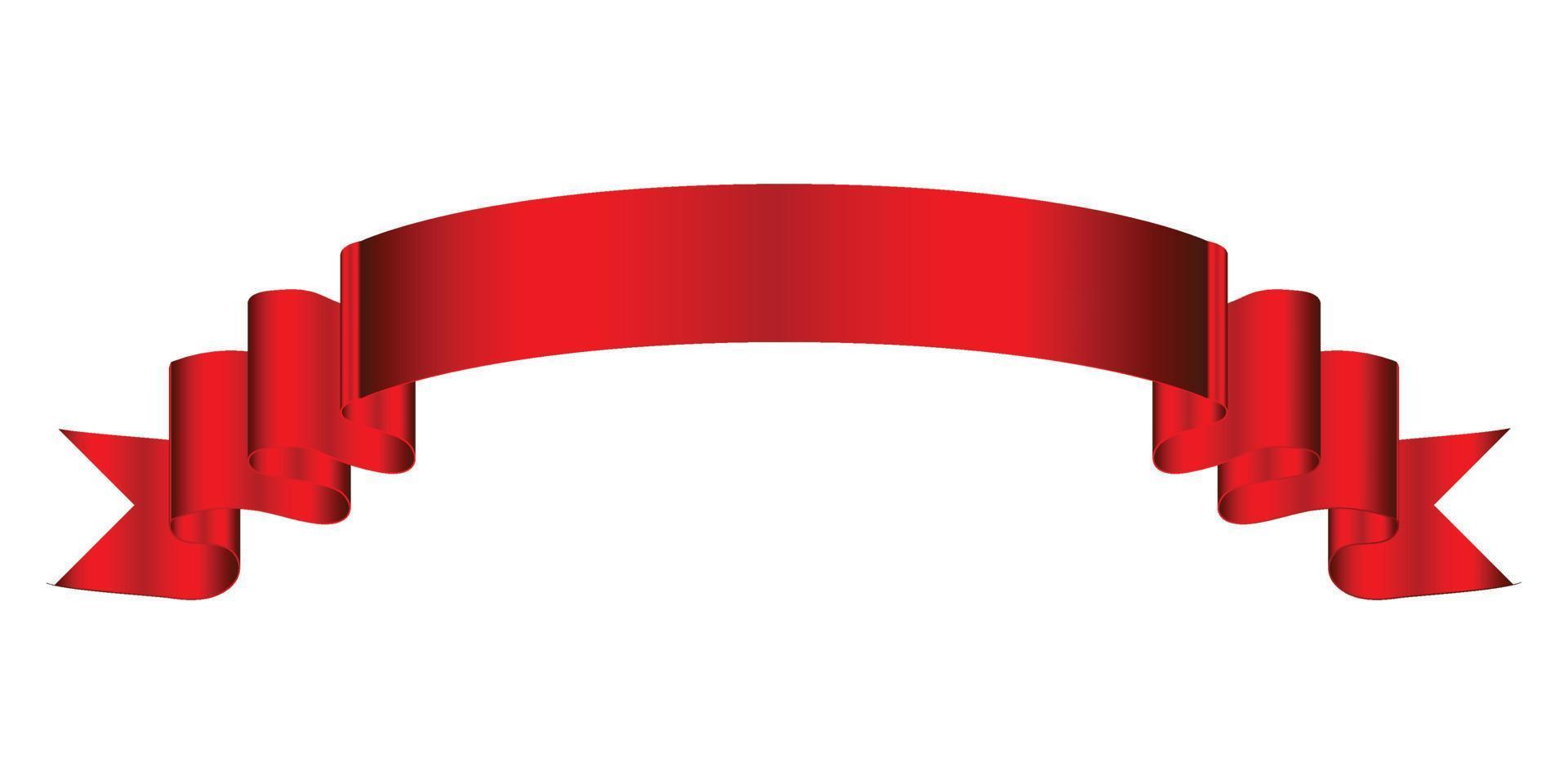 Creative Modern Red Ribbon Banner Design vector