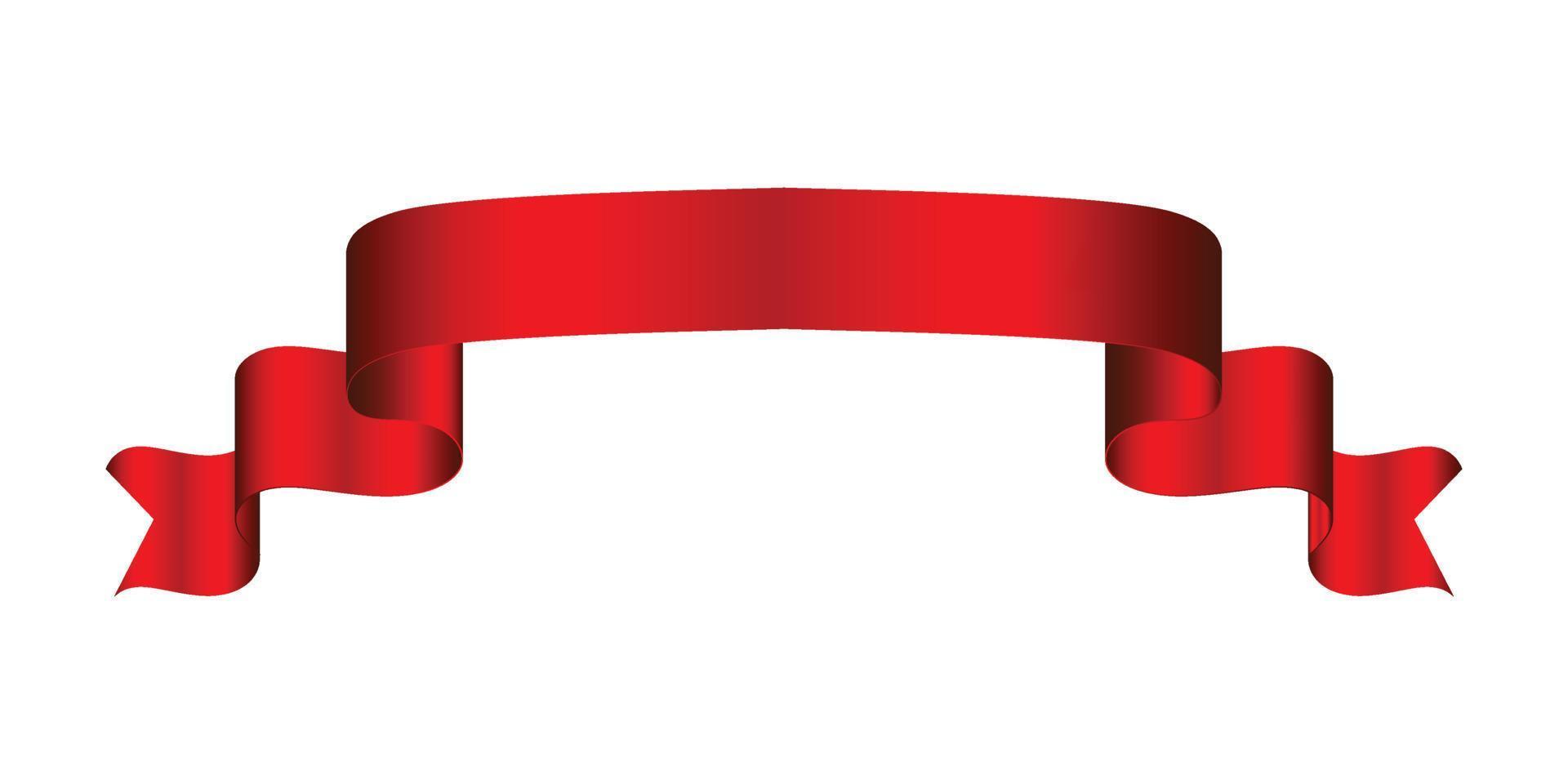 Creative Modern Red Ribbon Banner Design vector