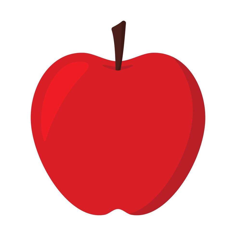 manzana roja fruta icono clipart vector ilustración