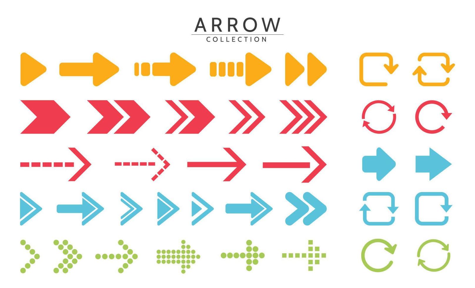 Modern arrow vector in flat design Free Vector