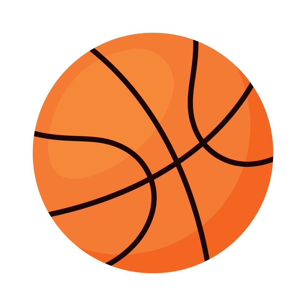 clipart de icono de vector de baloncesto en ilustración animada plana sobre fondo blanco