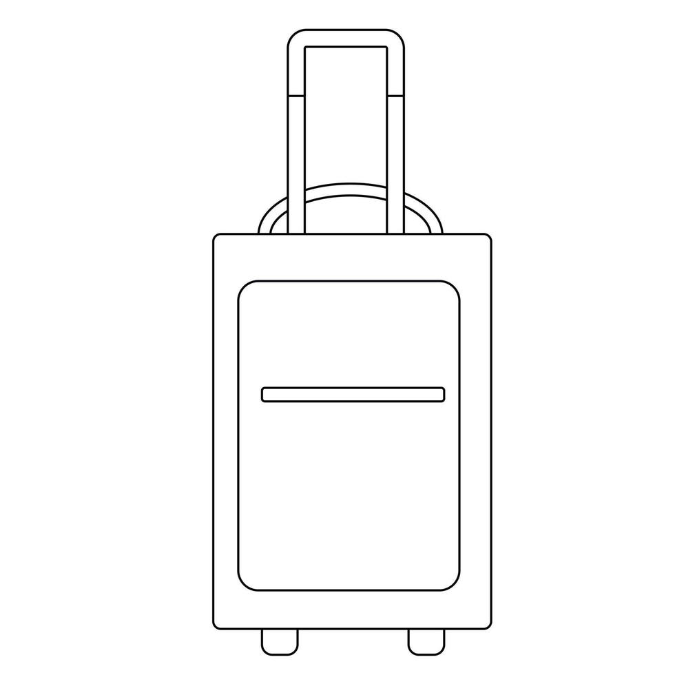 Tourism. Travel new cool suitcase on wheels. vector