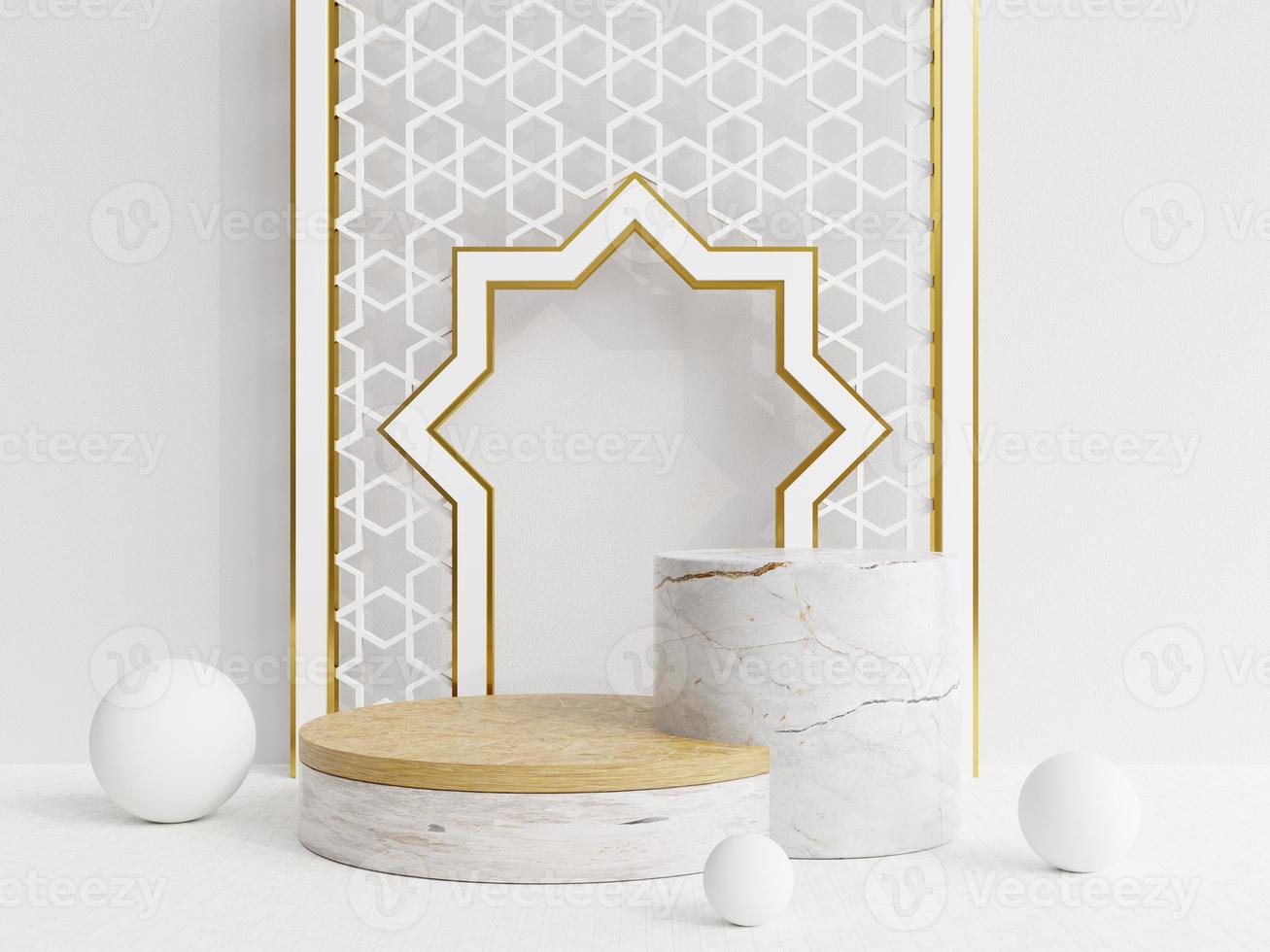 minimal Islamic podium for product placement photo