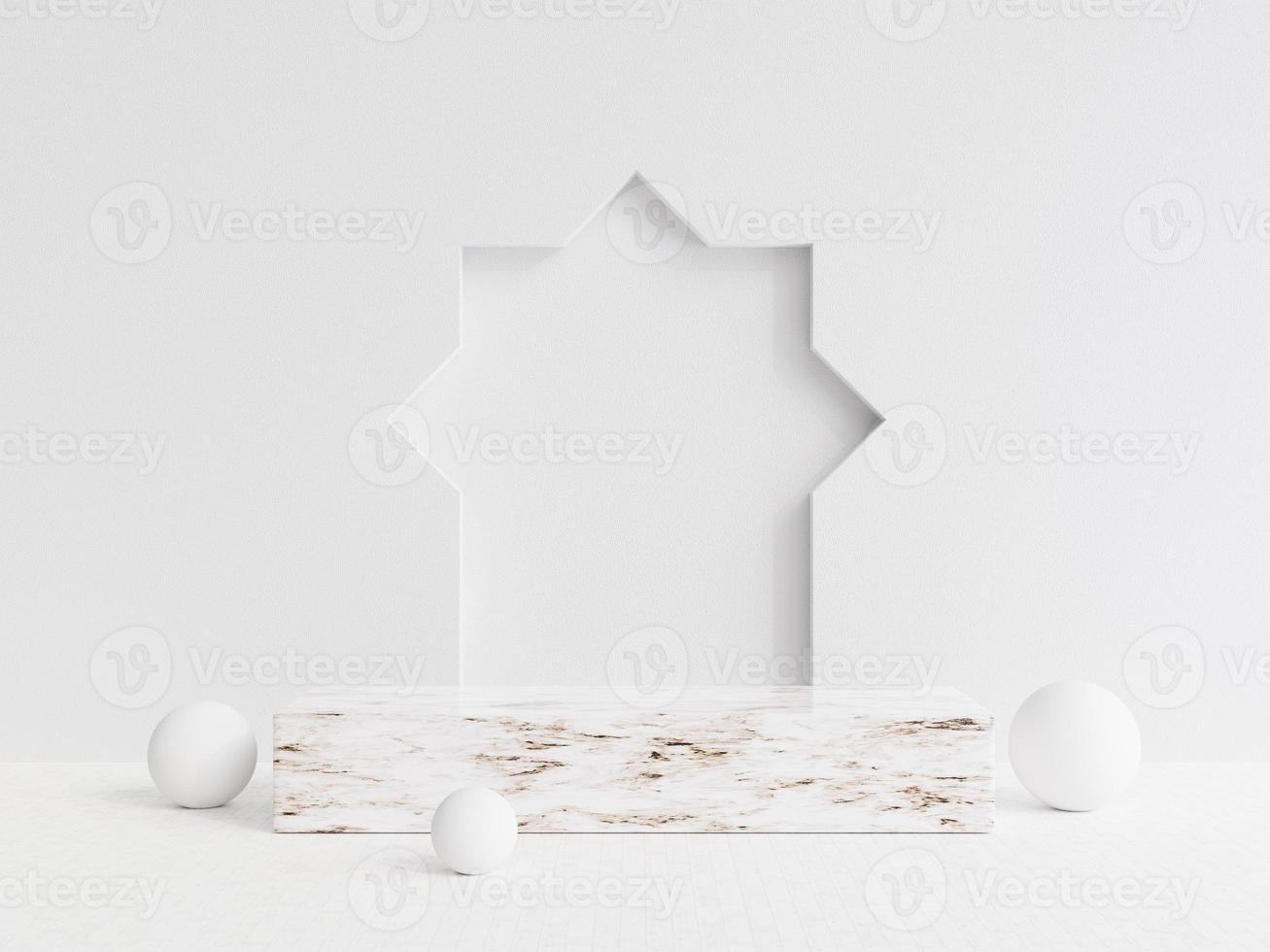 minimal Islamic podium for product placement photo