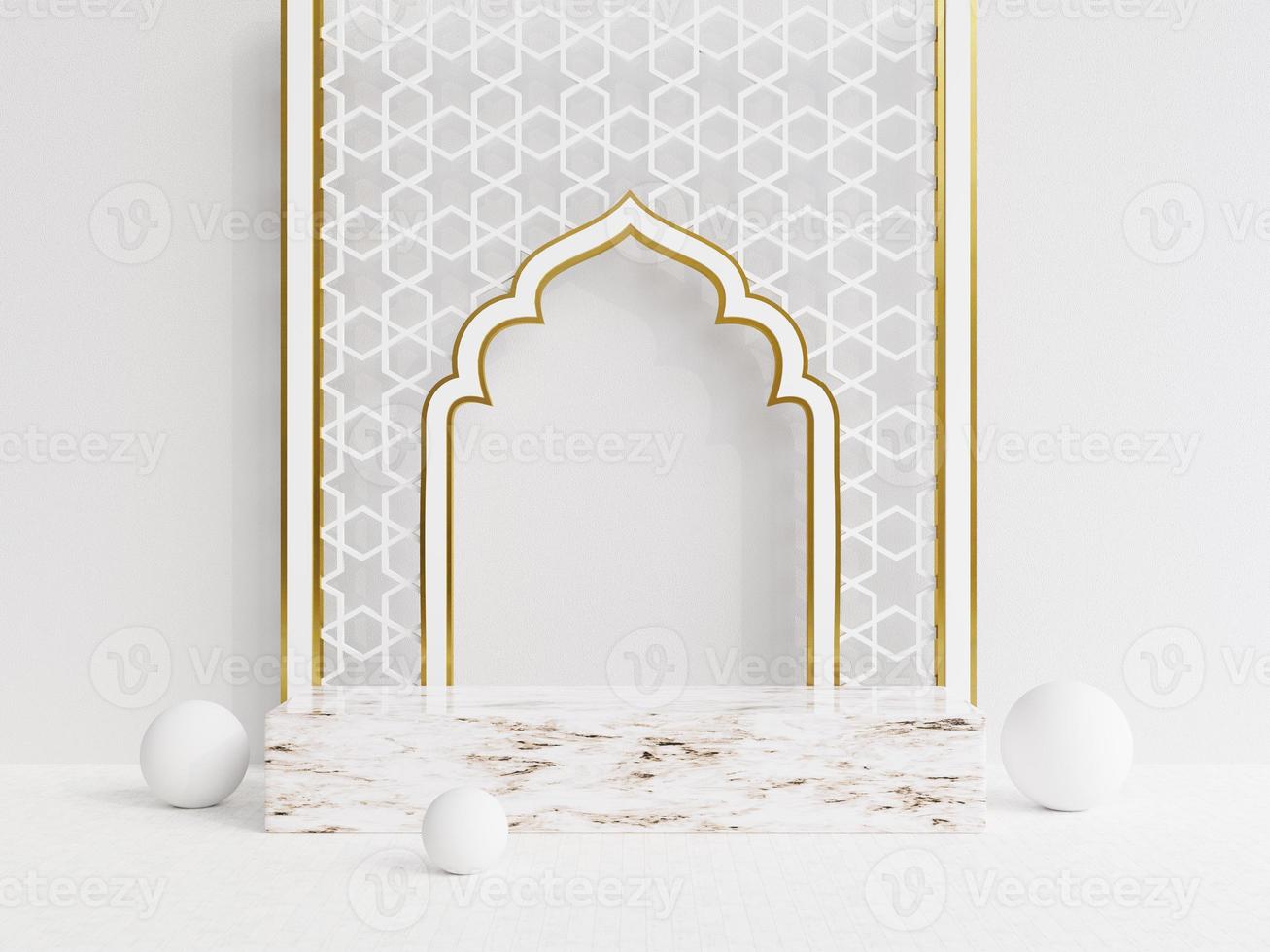 minimal Islamic podium for product placement photo