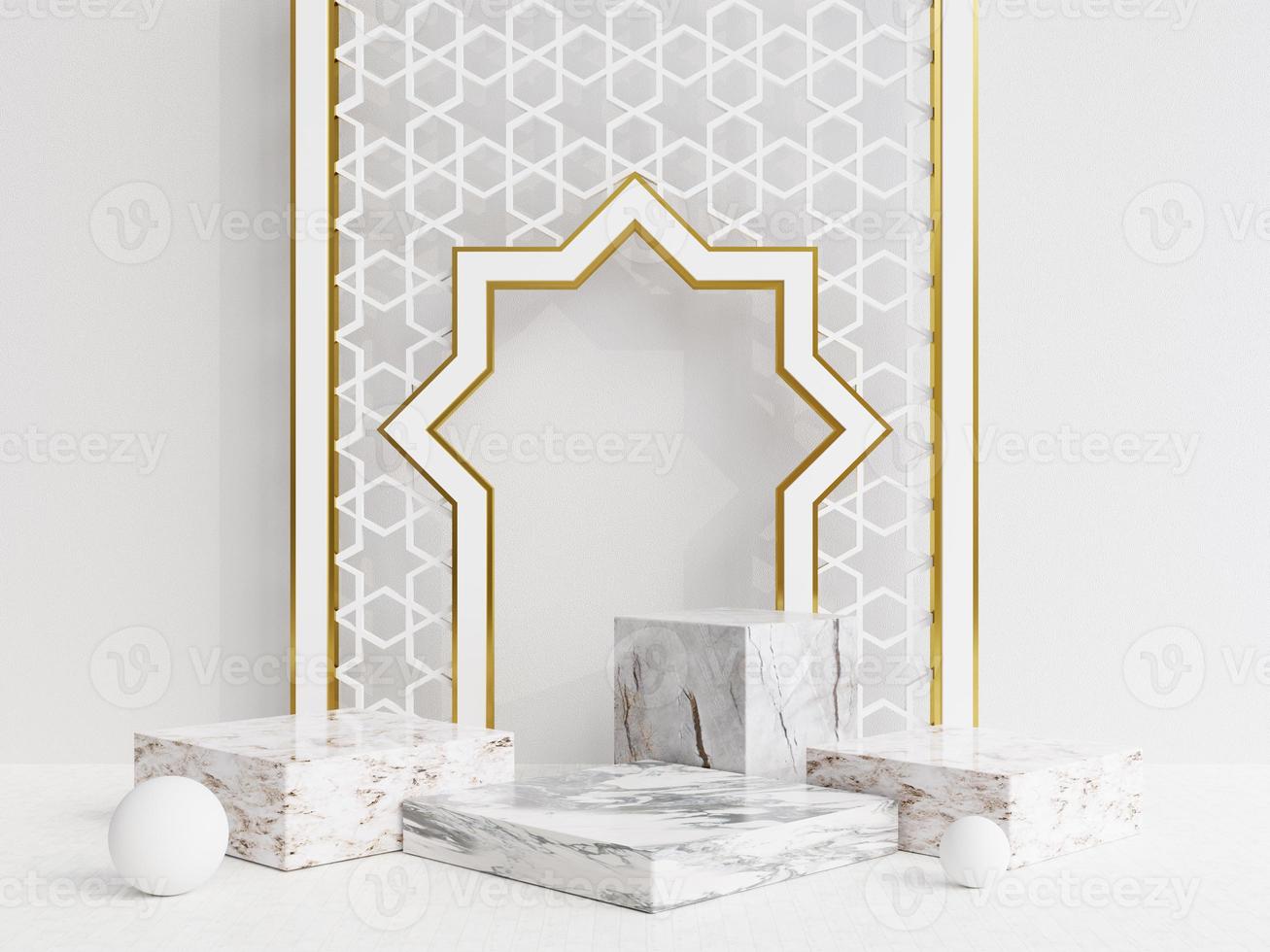minimal Islamic podium for product placement photo
