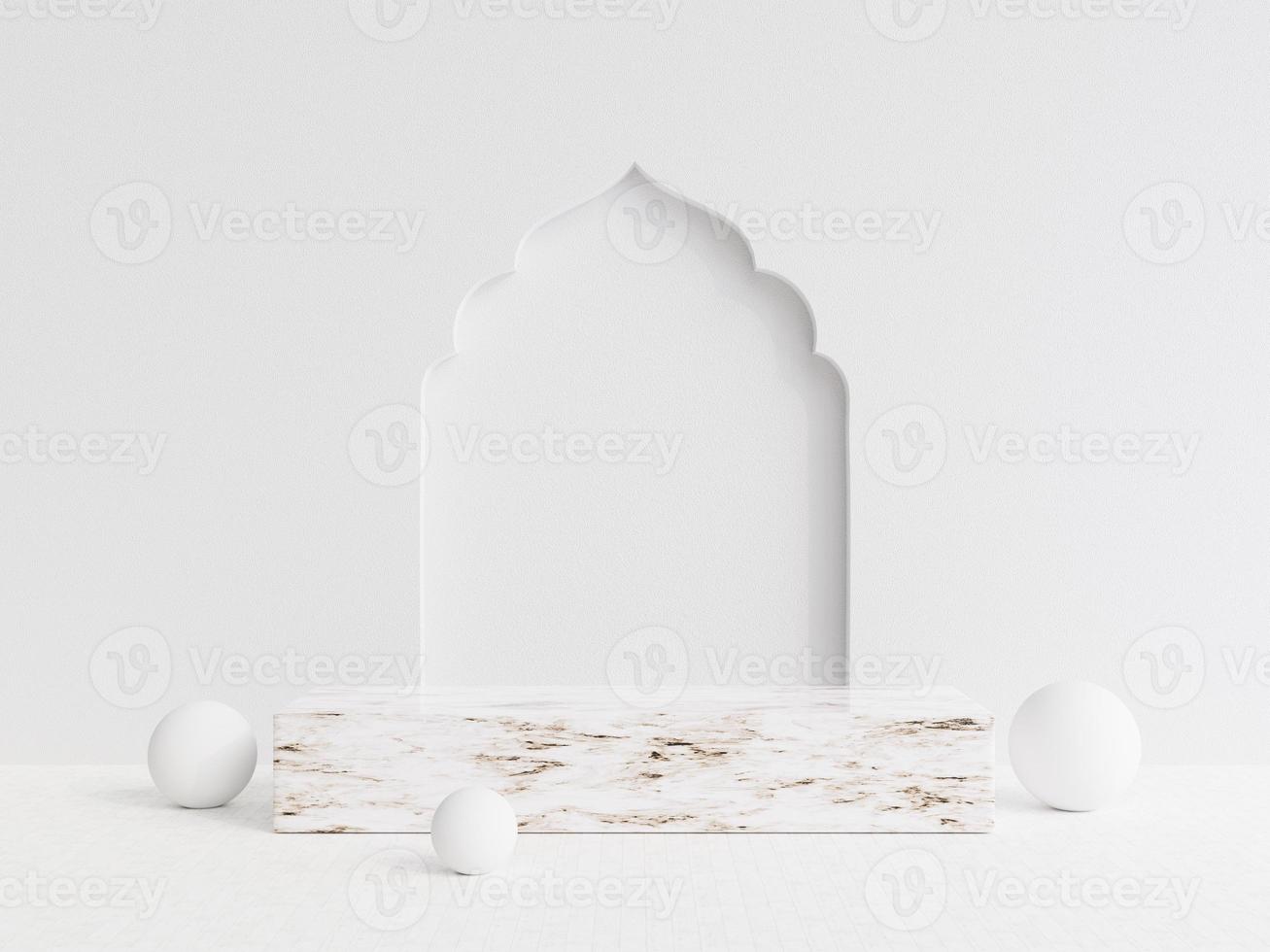 minimal Islamic podium for product placement photo