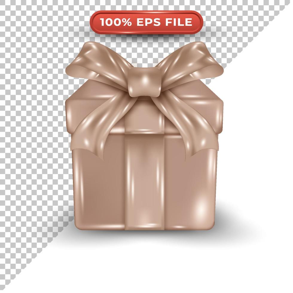 caja de regalo rosa 3d especial san valentin vector