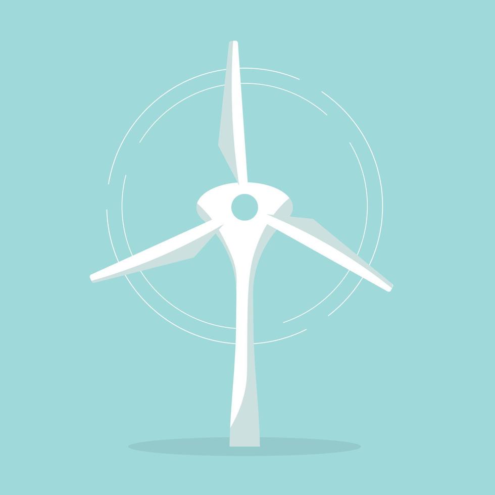 icono de turbina eólica. estilo de diseño plano. silueta de molino de viento. icono sencillo. icono plano moderno en colores elegantes. página del sitio web y elemento de diseño de aplicaciones móviles. vector