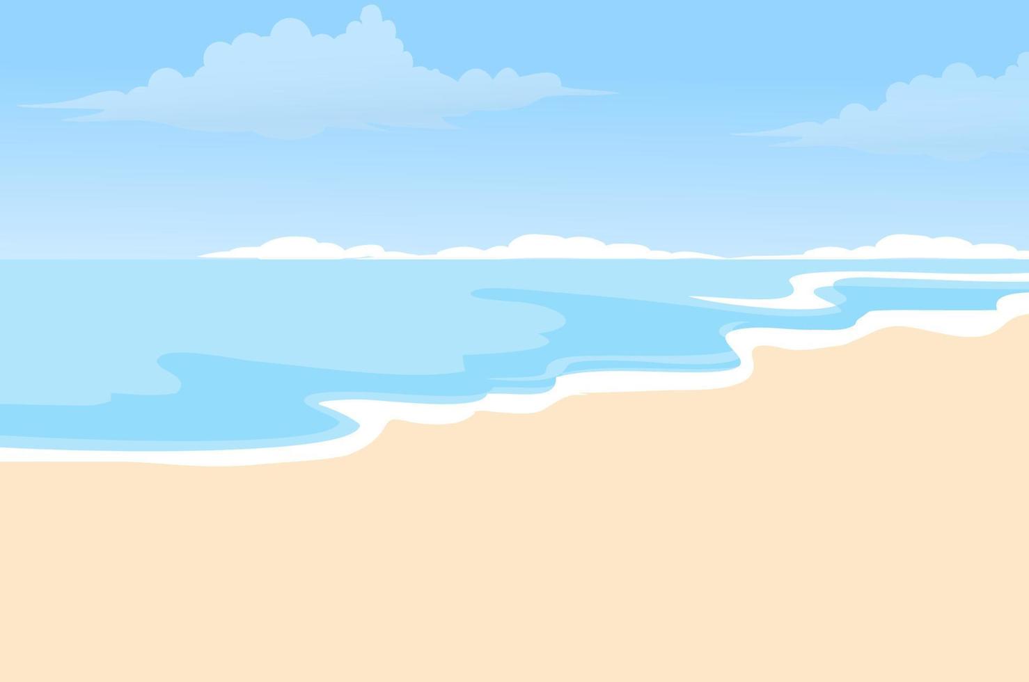 hermosa playa en verano vector