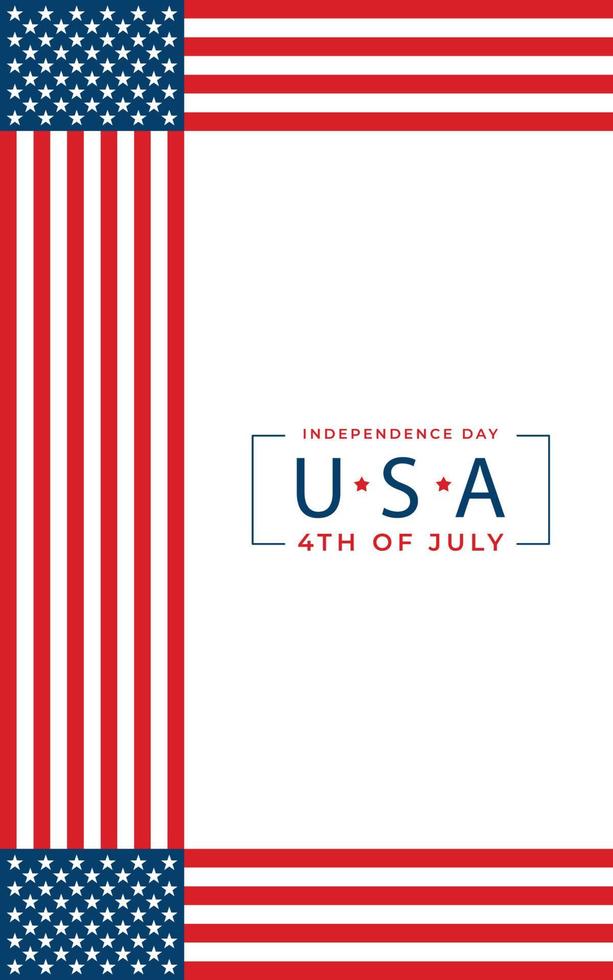 Happy Independence Day of USA vector