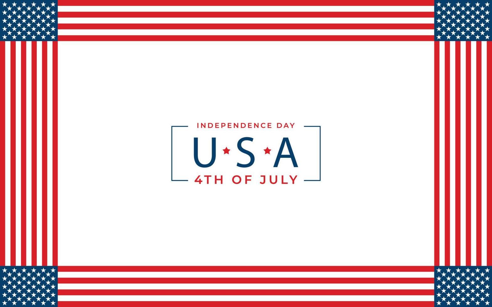 Happy Independence Day of USA vector