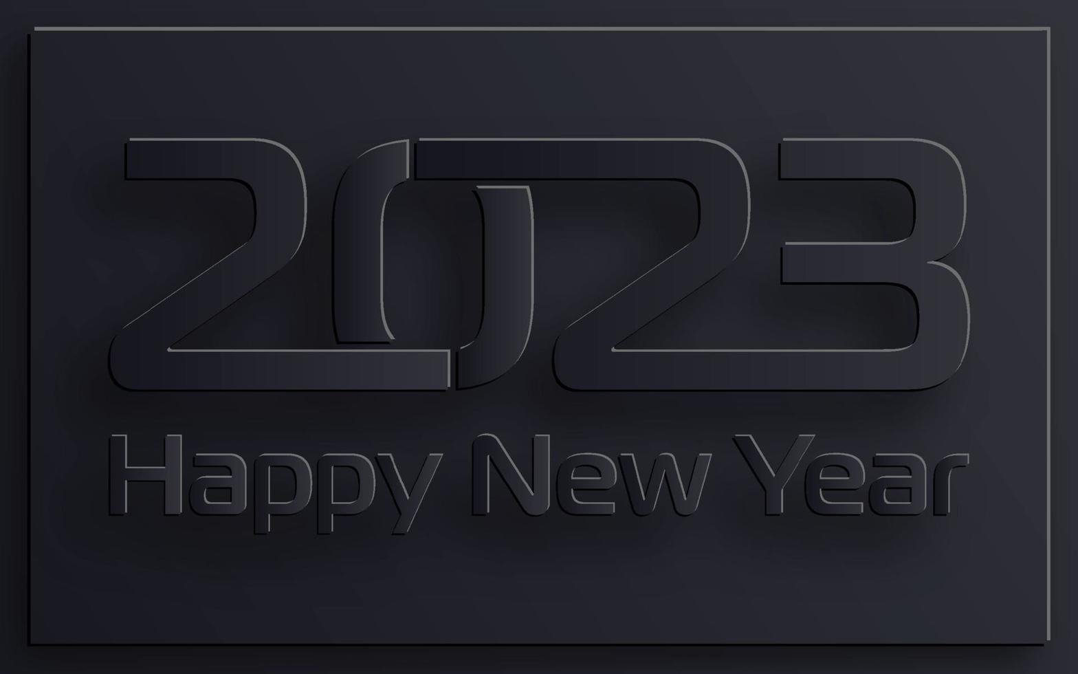 Happy New Year 2023, festive pattern on color background vector